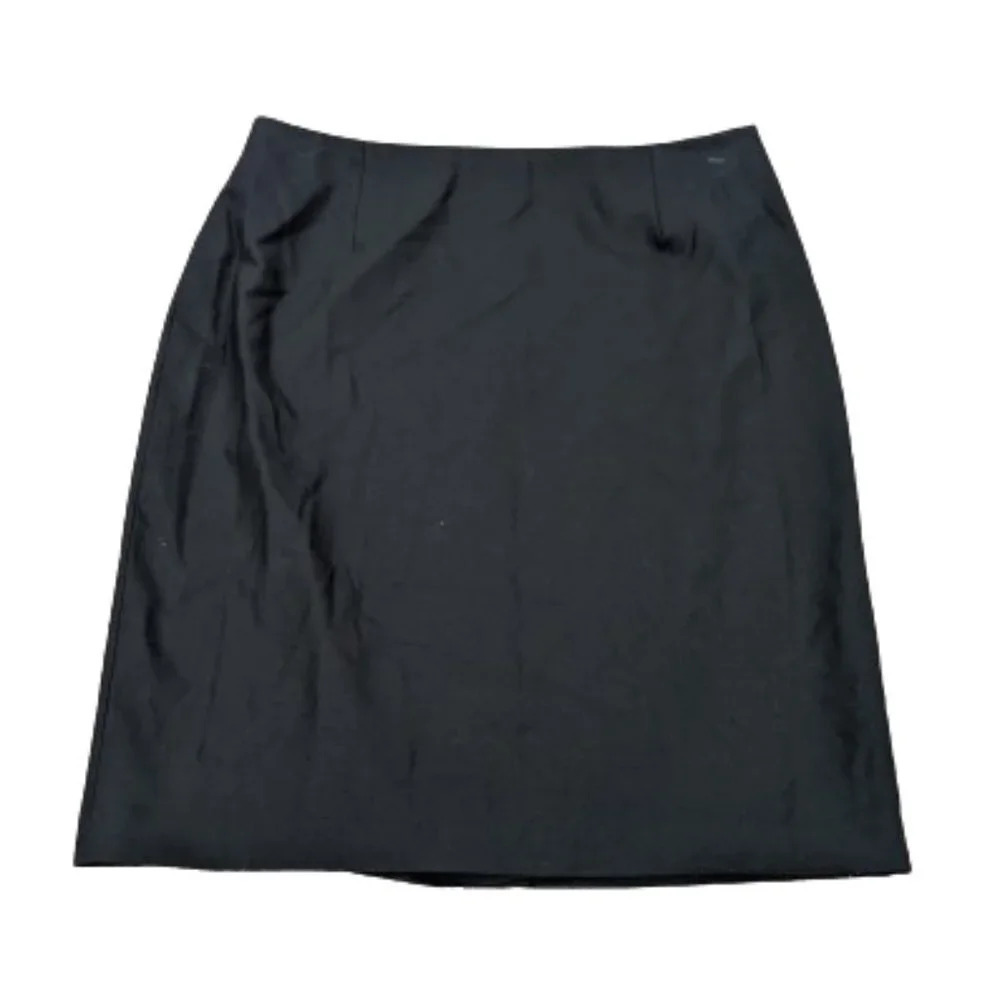 L.K. Bennett‎ black pencil skirt wool blend size 12 NWT